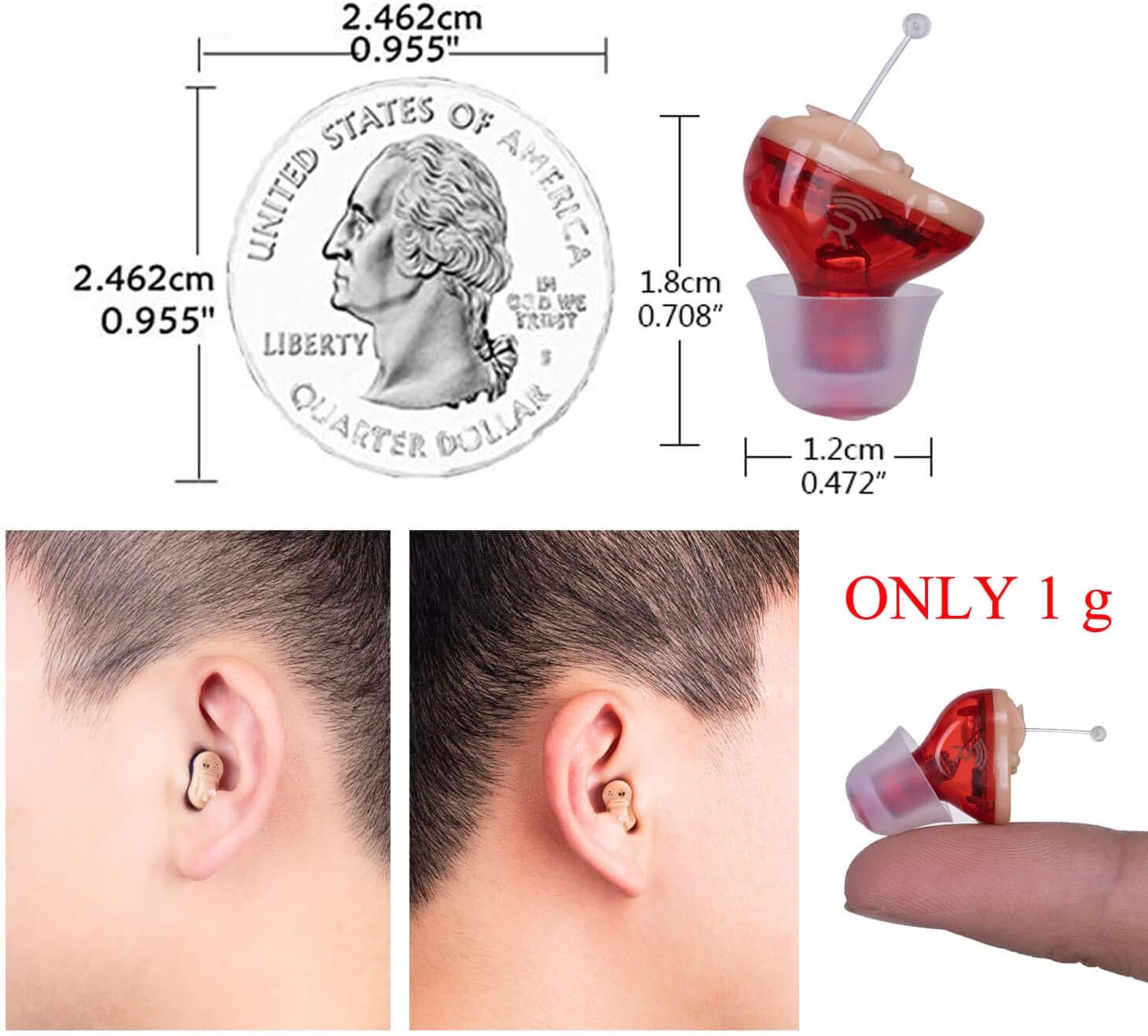 Hearing Amplifier for Seniors Adults Noise-Cancelling Ear Sound Amplifier

