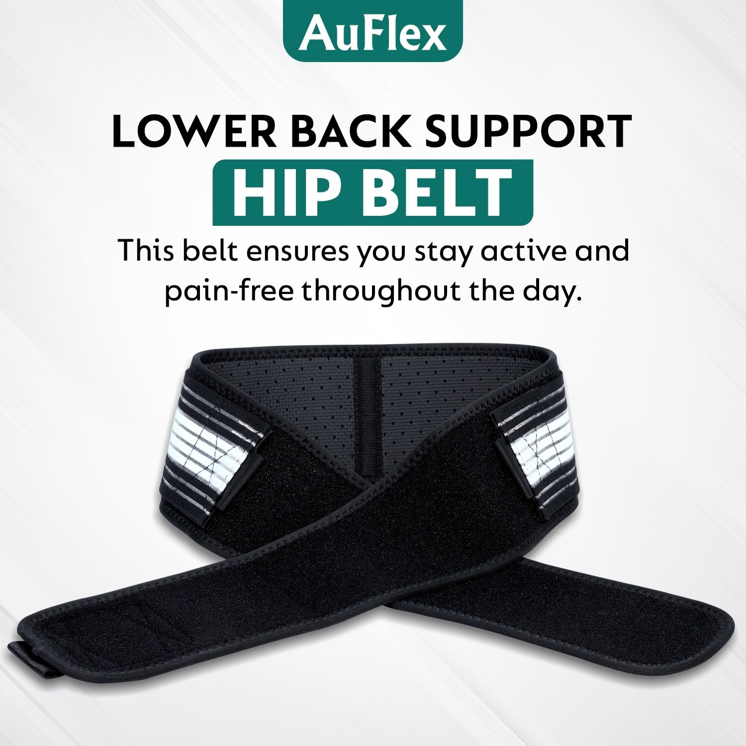 Auflex SI Joint Belt for Sciatica and Lower Back Support, Adjustable Anti-Slip Brace


