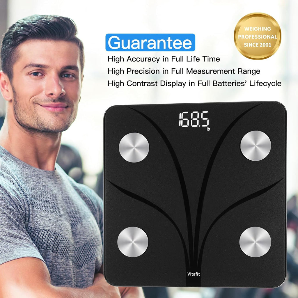 Vitafit Smart Bathroom Scale Body Composition Analyzer BMI Body Fat Muscle


