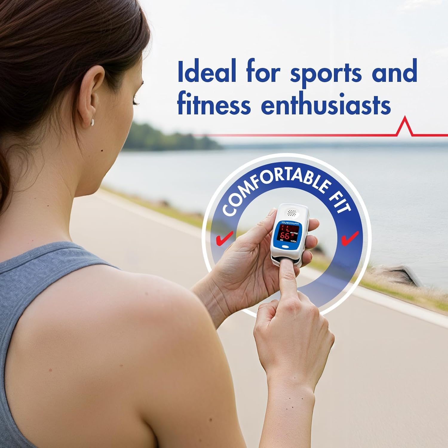 SmartHeart Fingertip Pulse Oximeter with Talking Monitoring

