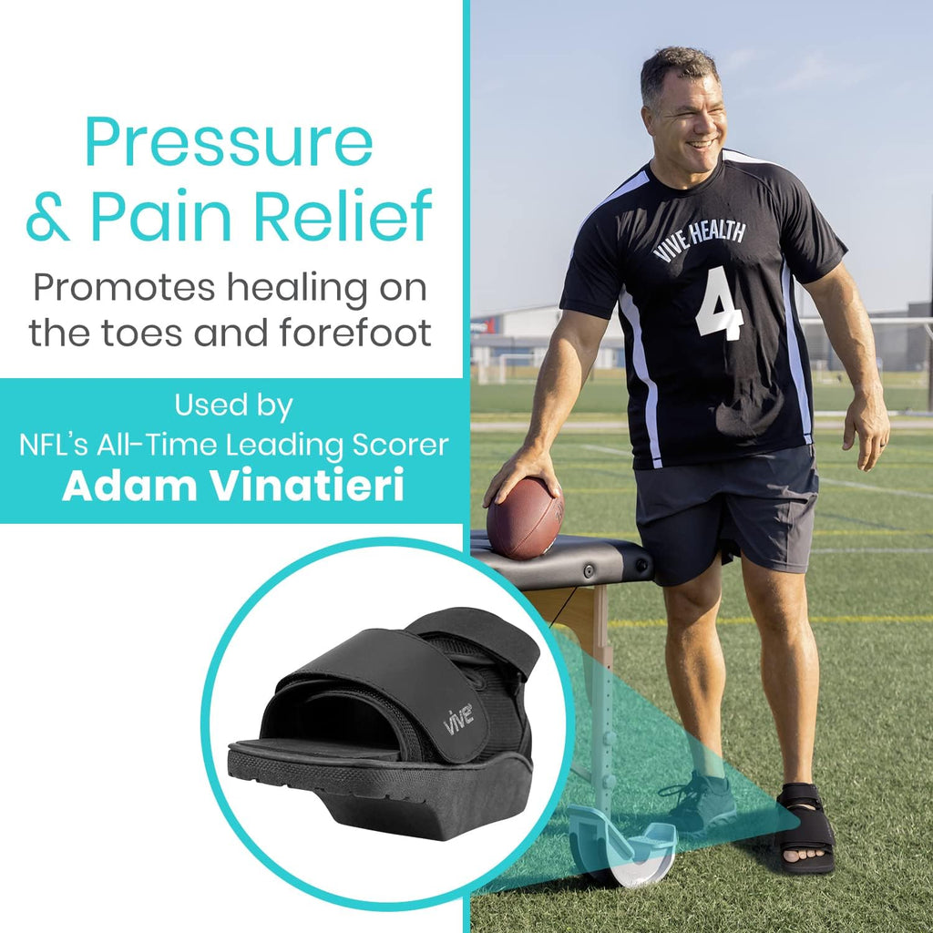 Vive Offloading Post-Op Shoe Forefront Wedge Boot for Broken Toe Recovery

