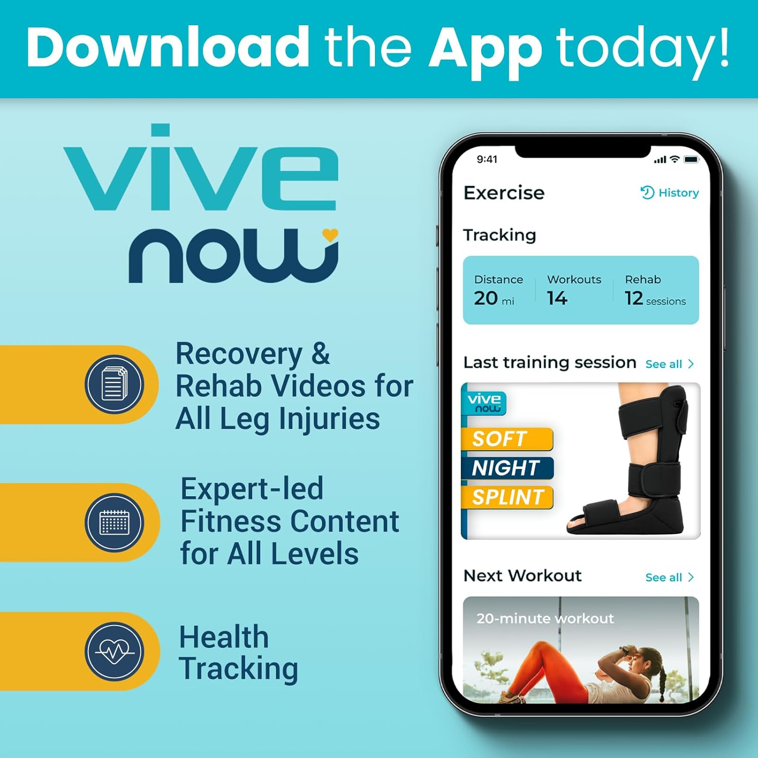 Vive Plantar Fasciitis Night Splint with Stretch Wedges, Orthopedic Sleep Boot

