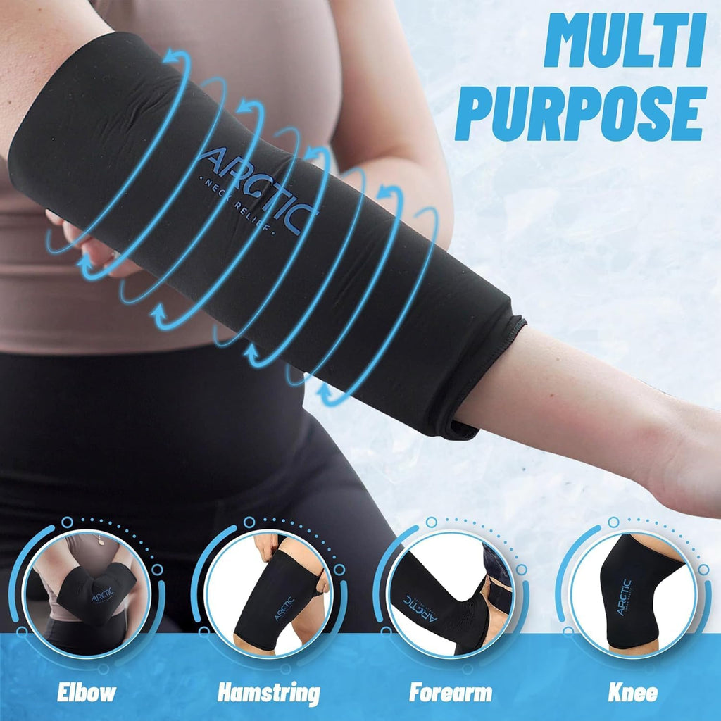 Reusable Gel Ice Wrap for Elbow, Knee, Ankle Cold Compression, Leak-Free

