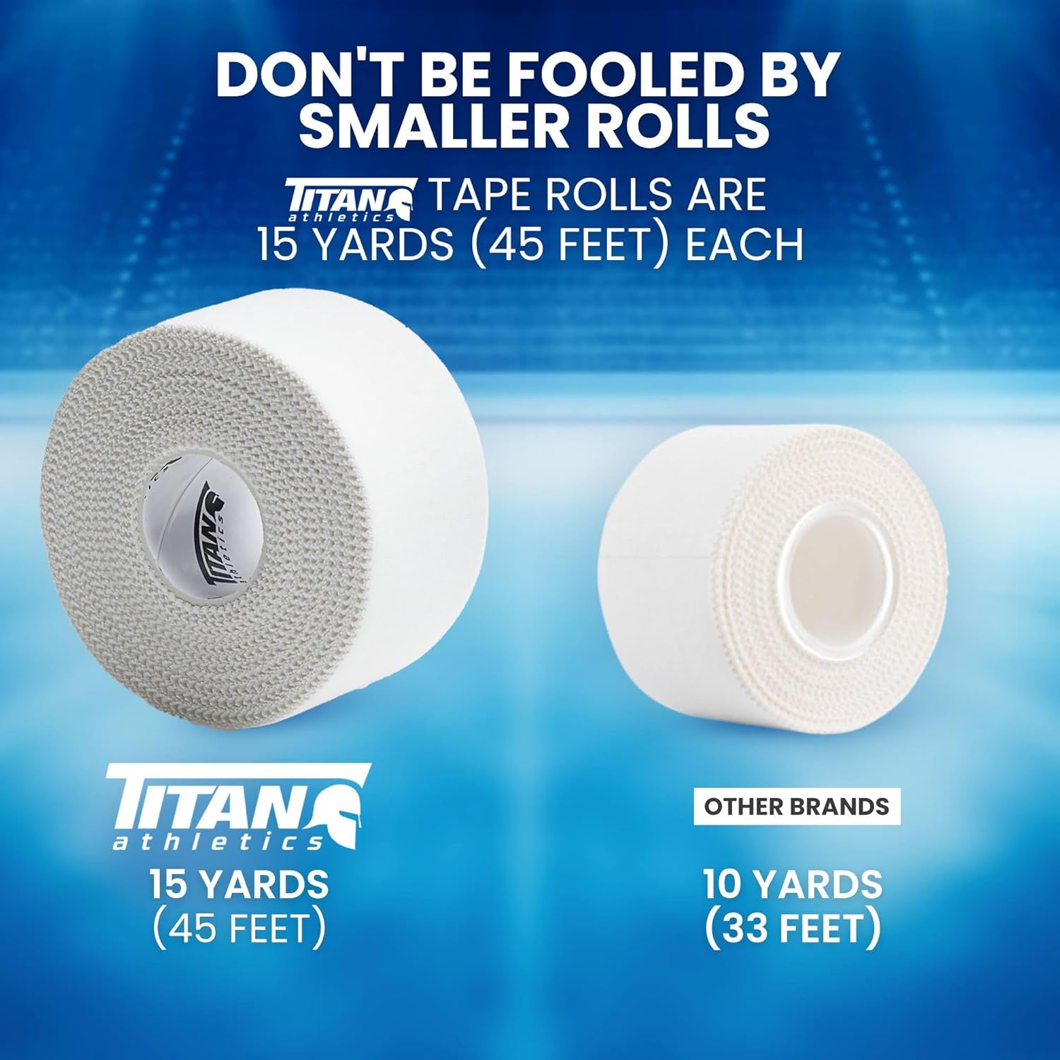 Titan Athletics Athletic Tape, Medical Sports Tape Roll, 1.5 in x 45 ft

