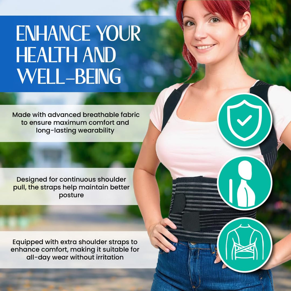 ORTONYX Back Brace Posture Corrector with Clavicle and Shoulder Support

