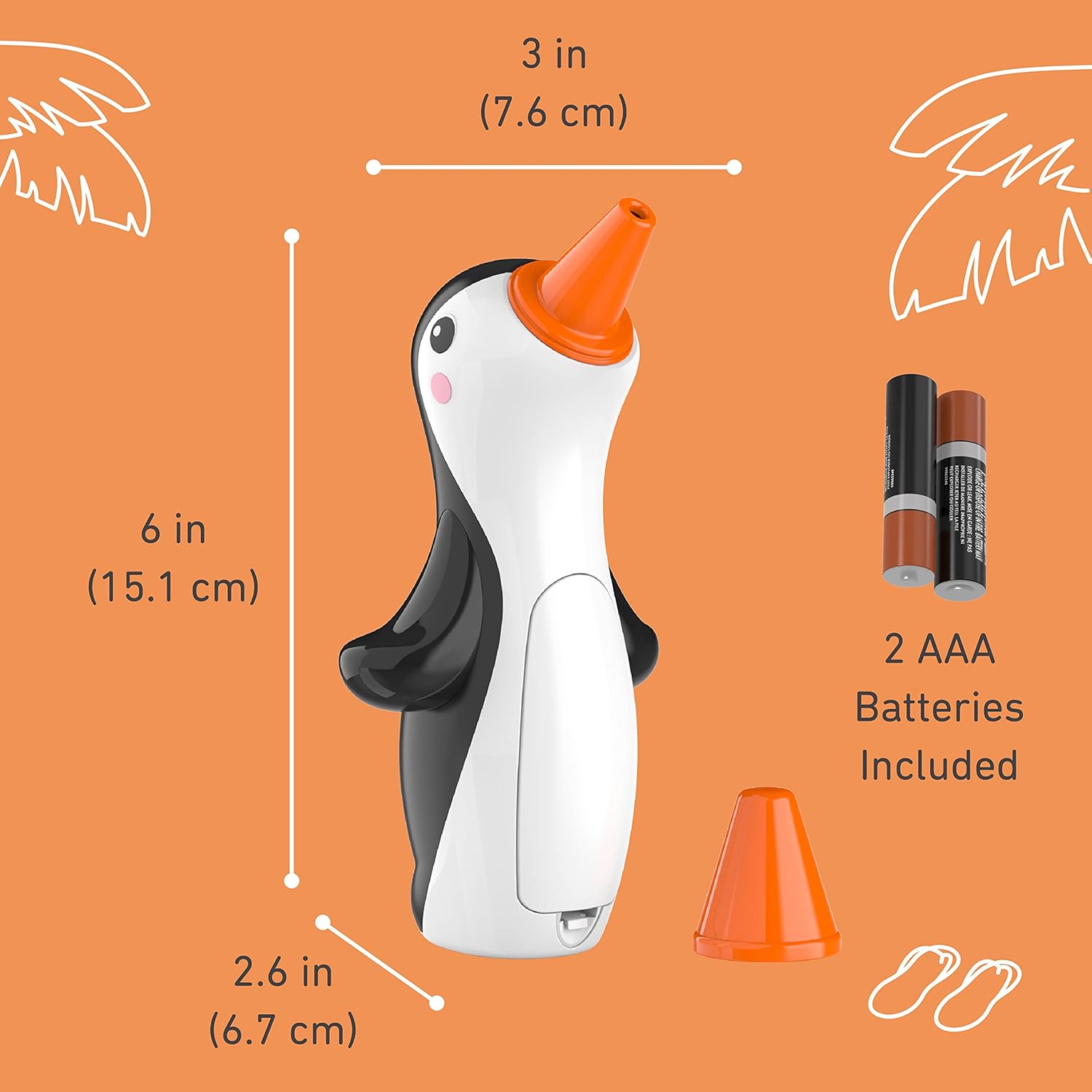 Pure Enrichment PureBaby Penguin Ear Thermometer with InstaRead LCD Backlit Display

