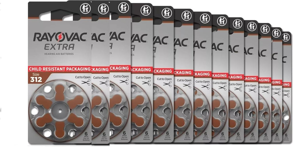Rayovac 312 Mercury-Free Hearing Aid Batteries, 80 Count

