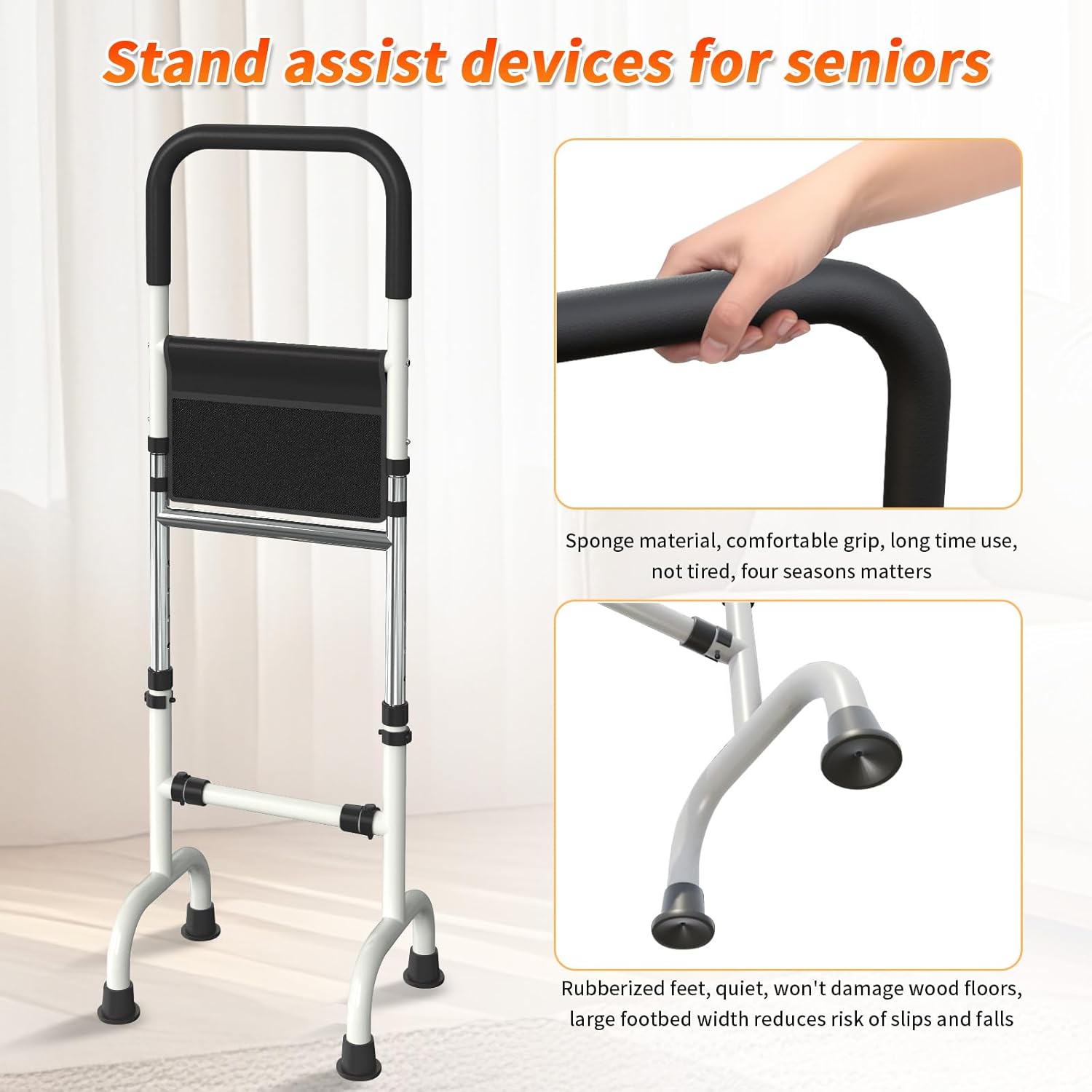 Baithem Stand Assist Aid for Elderly, Sit-to-Stand Support Bar for Chair Bed Toilet

