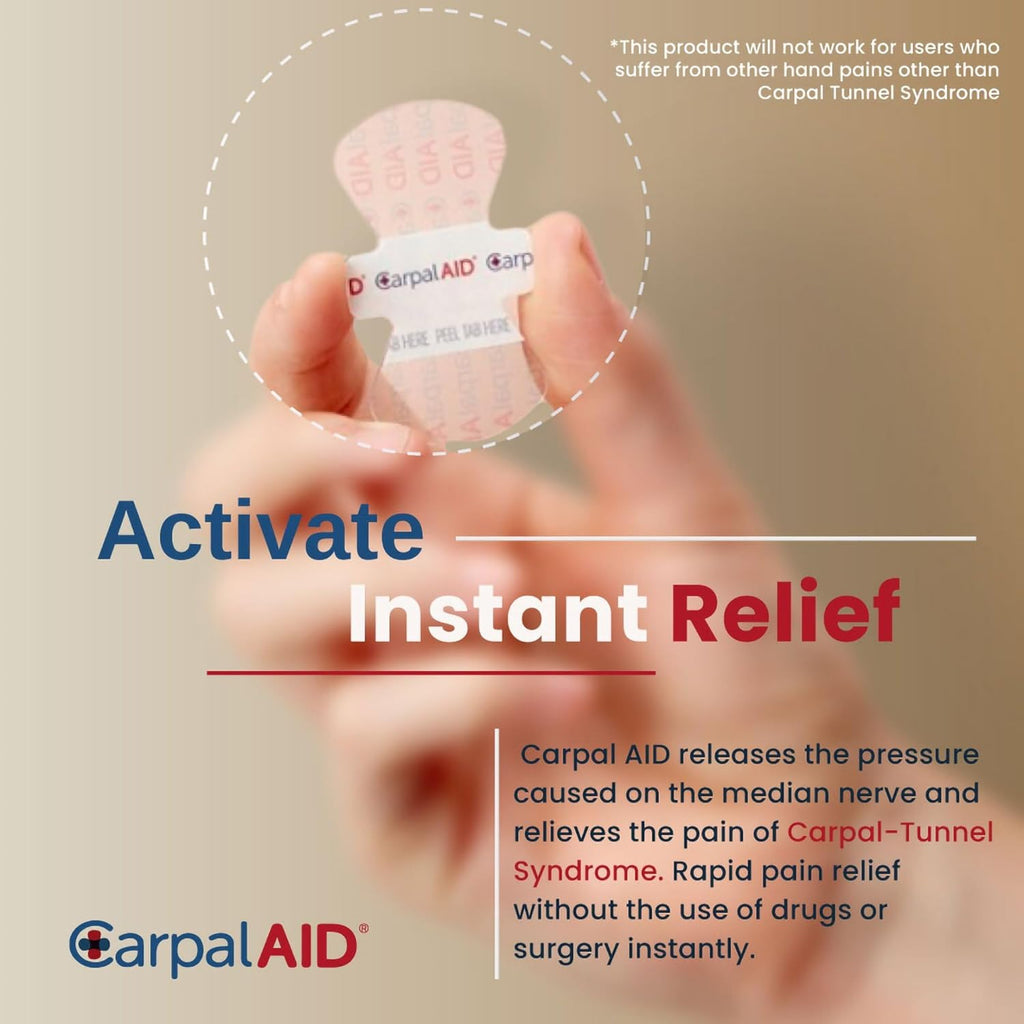 Carpal Aid Clear Adhesive Hand Carpal Tunnel Support Patch

