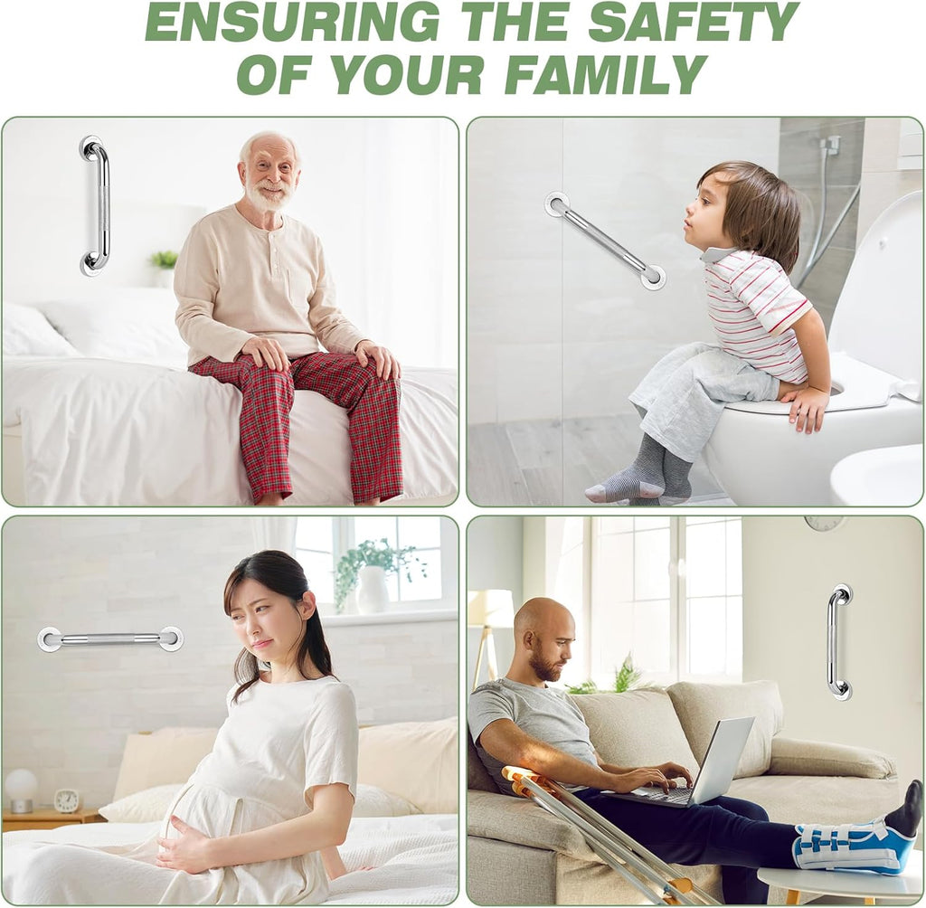 Stainless Steel Anti-Slip Grab Bar for Bathroom Shower Safety Support Handle

