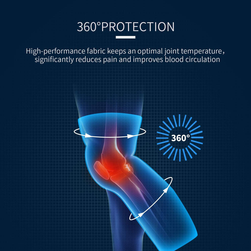 Spandex Full Leg Compression Sleeves with Knee Support for Running & Cycling

