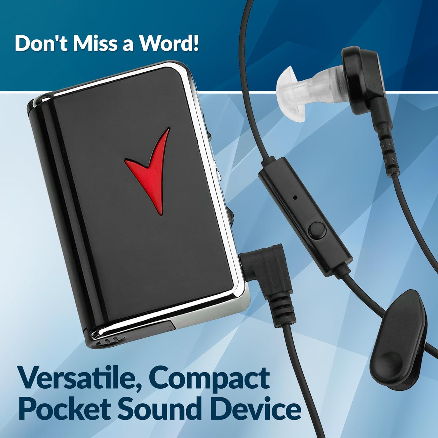 MEDca Personal Sound Amplifier Voice Enhancer, 50 dB Gain, up to 100 ft

