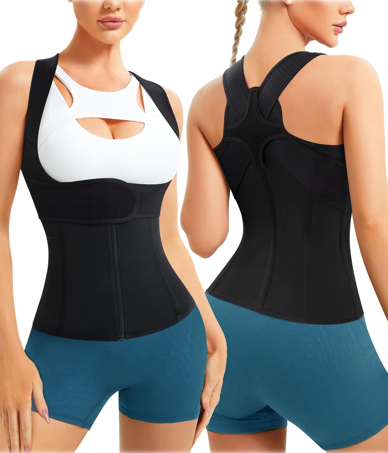 URSEXYLY Back Brace Waist Trainer Vest Posture Corrector Shoulder Support

