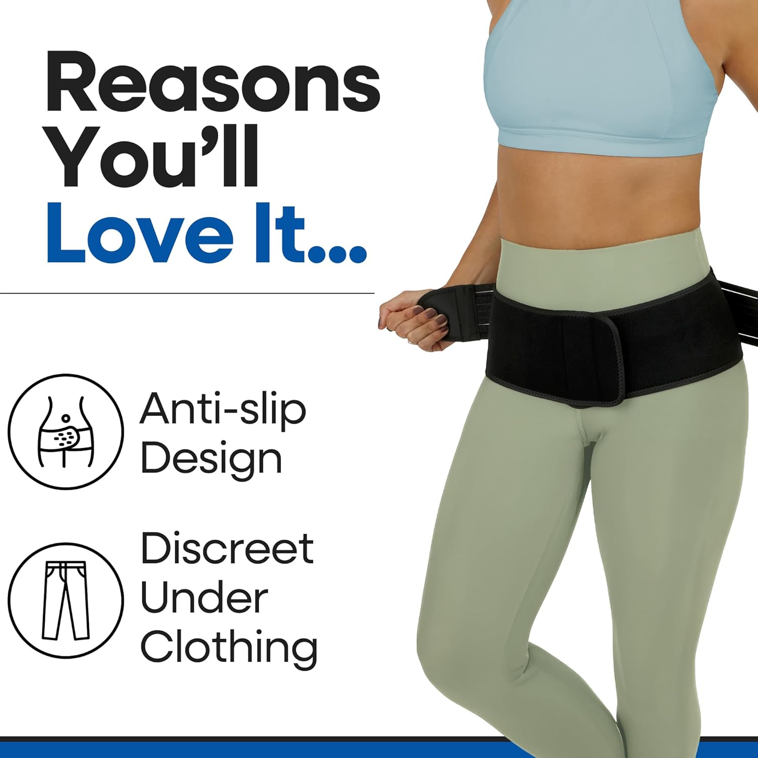 Armstrong America SI Belt Sacroiliac and Sciatica Support Brace for Lower Back Pain

