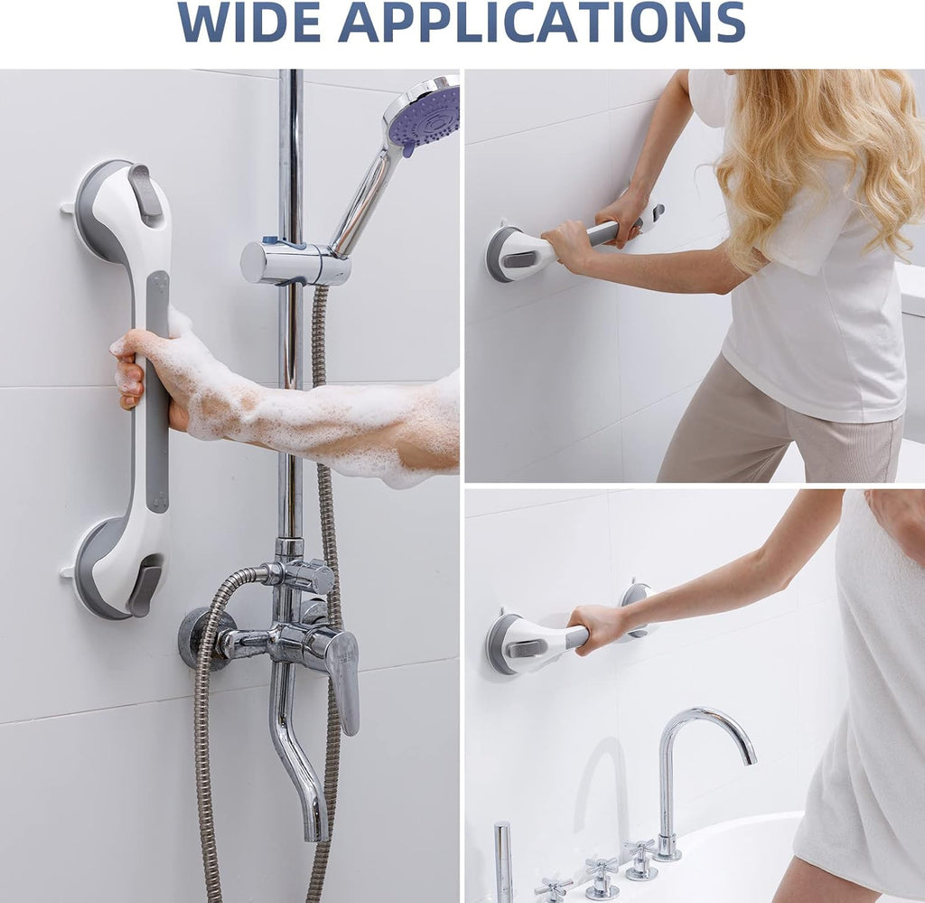 Grab Bars for Bathtubs and Showers No-Drill Suction Safety Handle Waterproof

