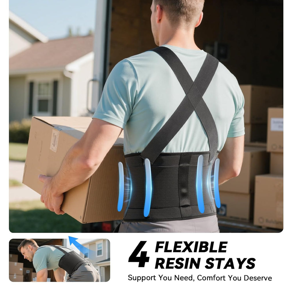 Adjustable Lower Back Support Belt for Men & Women, Sciatica Back Brace

