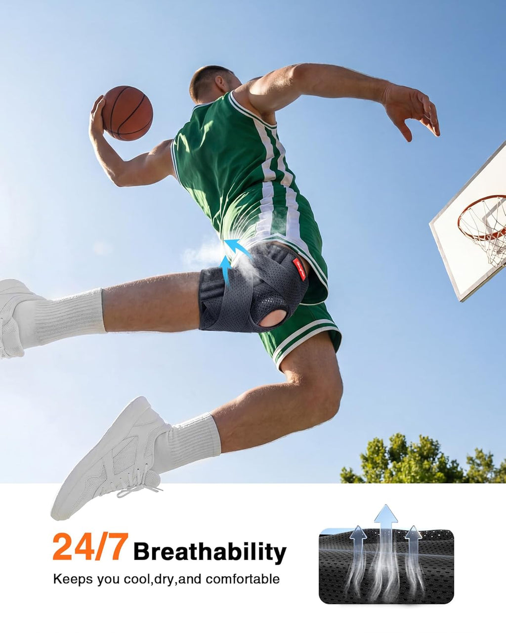 changenow Medical-Grade Knee Brace with Side Stabilizers and Dynamic Lock Straps

