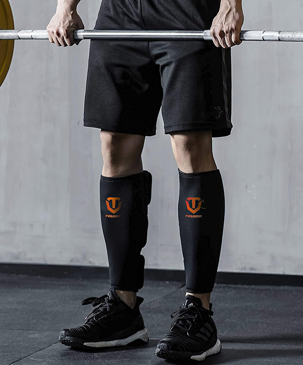 TAVIEW Weightlifting Shin Guards Neoprene Deadlift Calf Support 5mm

