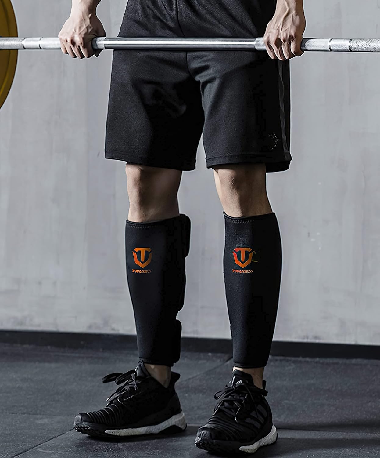 TAVIEW Weightlifting Shin Guards Neoprene Deadlift Calf Support 5mm

