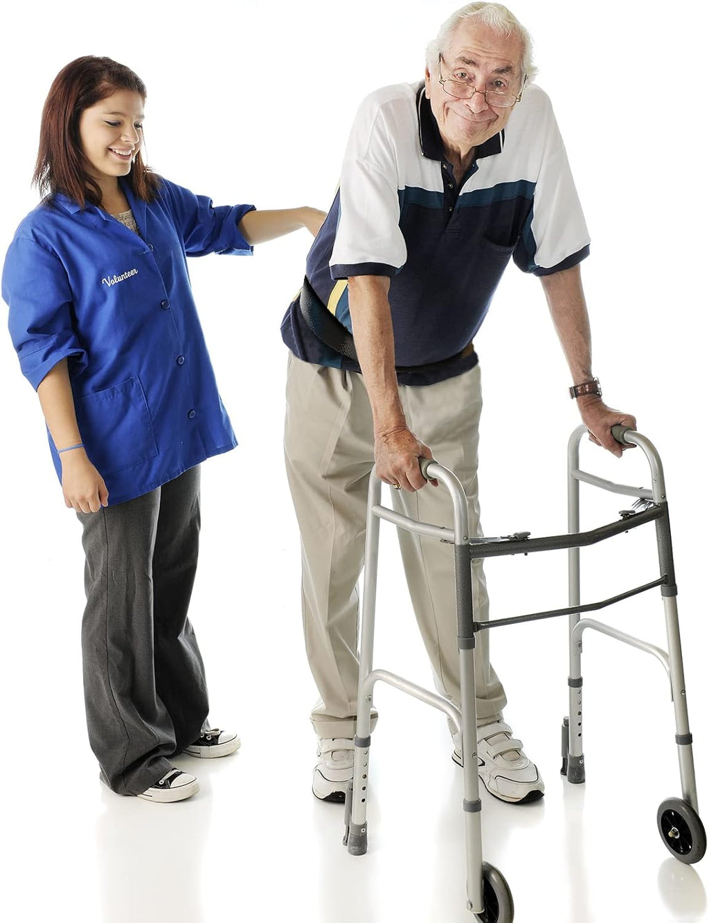 Shappy Vinyl Gait Belt Transfer Belt for Patient Assist with Metal Buckle


