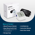 OMRON Silver Upper Arm Blood Pressure Monitor with Bluetooth and App for Home Use


