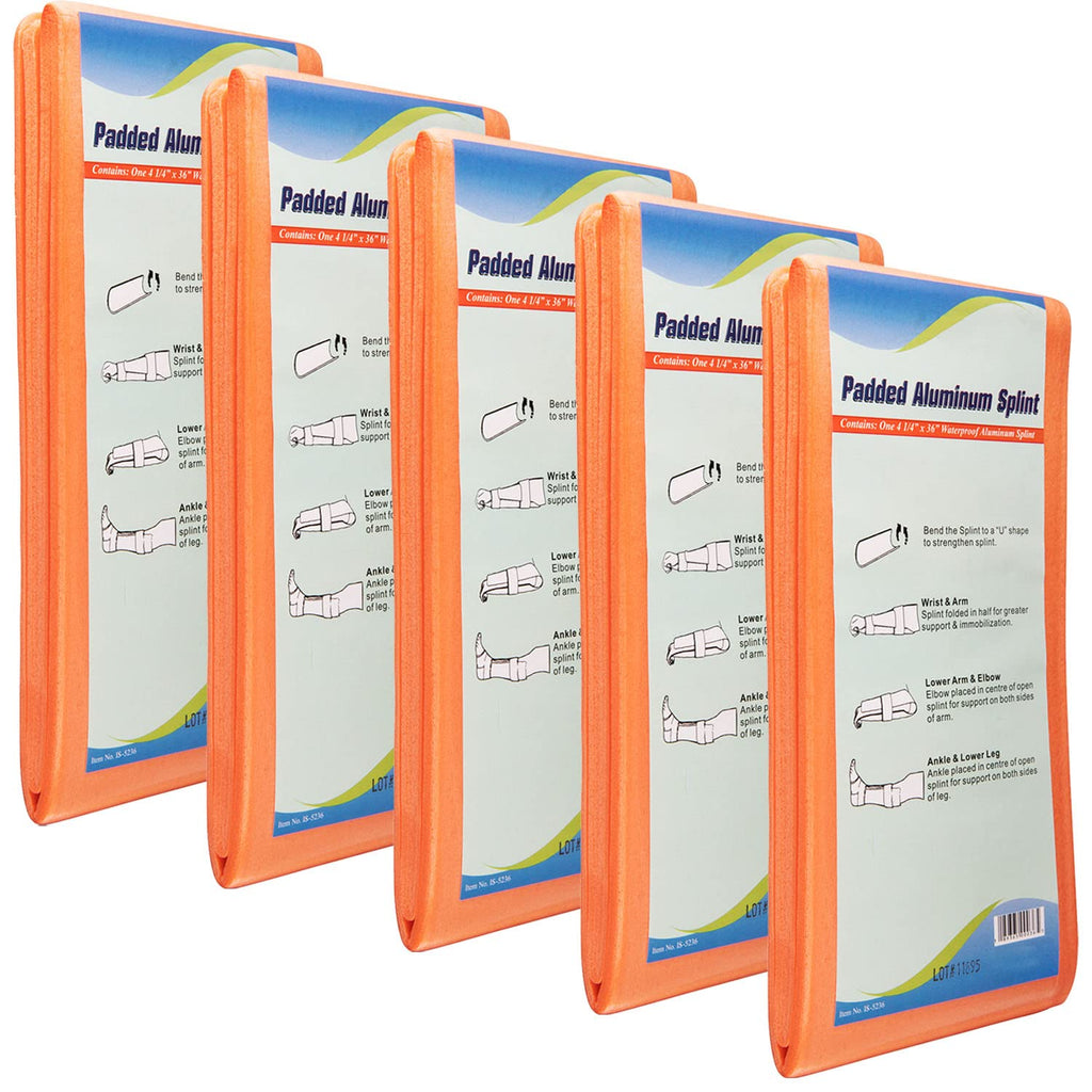NOVAMEDIC Padded Aluminum First Aid Splints, Universal, 36 in, Waterproof

