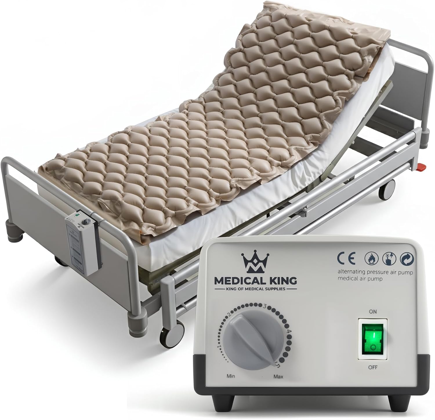 Alternating Air Pressure Mattress Pad with Electric Quiet Pump for Bedsores Relief

