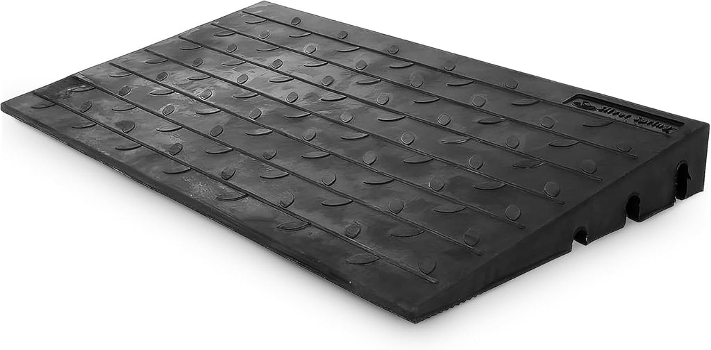 Doorway Threshold Ramp for Wheelchair and Scooter, Non-Slip Rubber with Cable Channels

