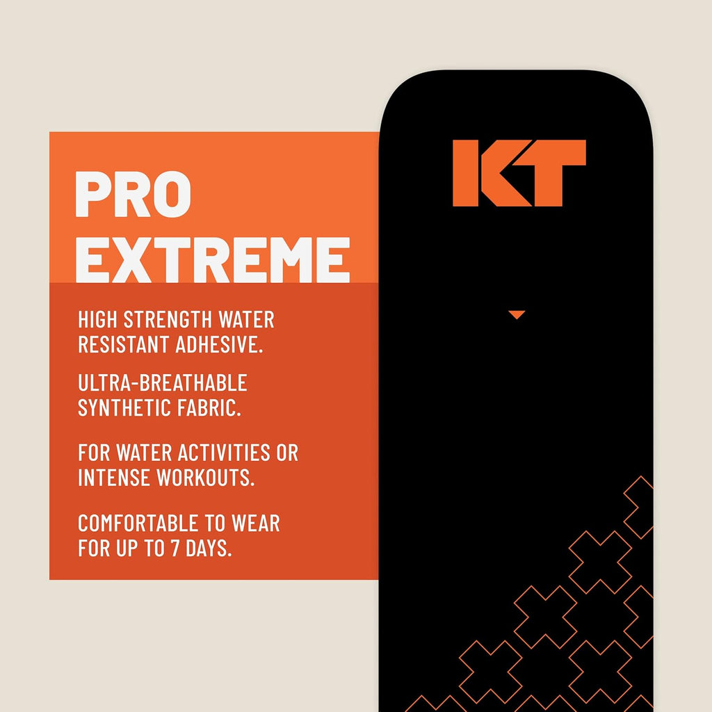 KT Tape Pro Extreme Synthetic Kinesiology Athletic Tape, Precut Strips

