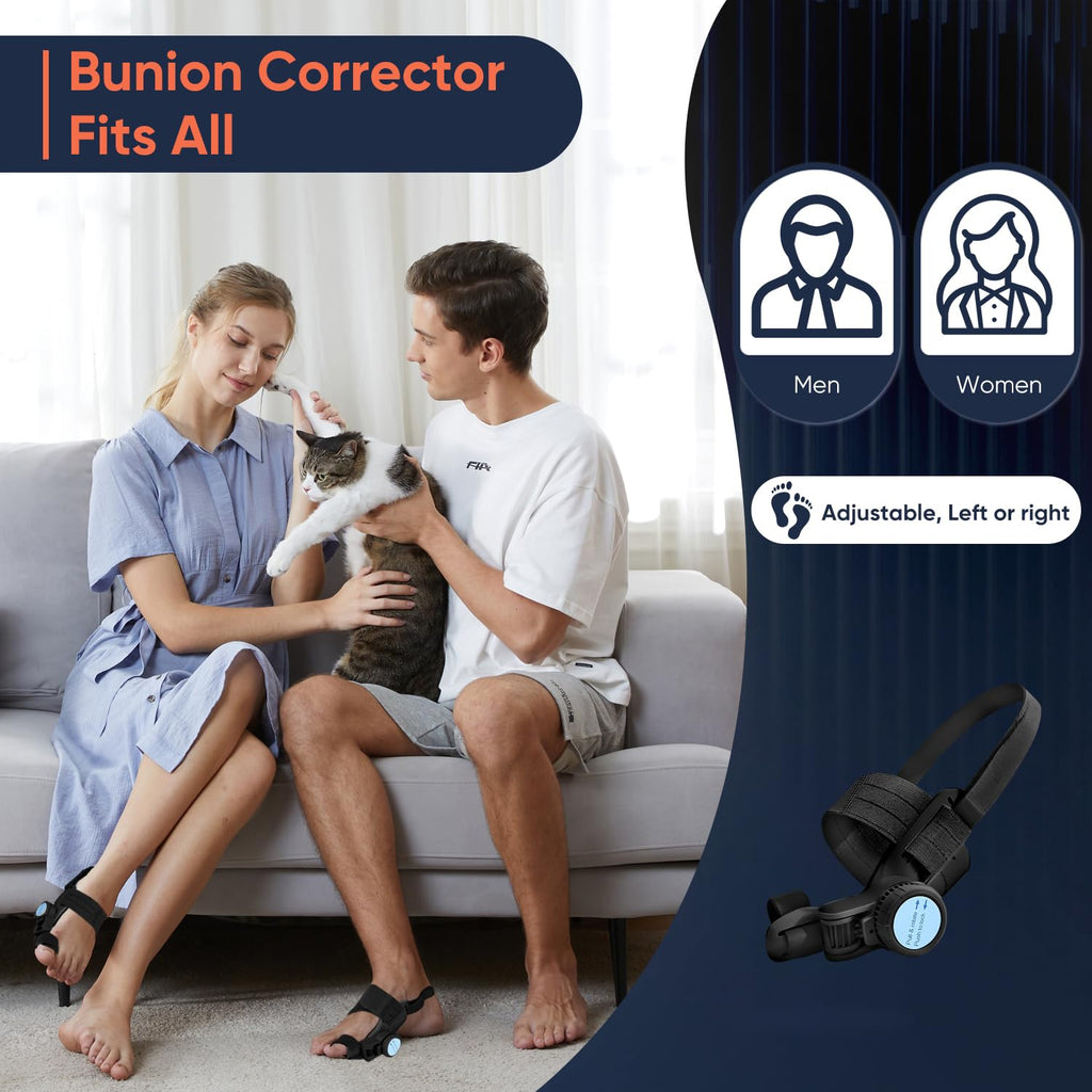 Adjustable Bunion Corrector Splint with Silicone Pad for Hallux Valgus Relief

