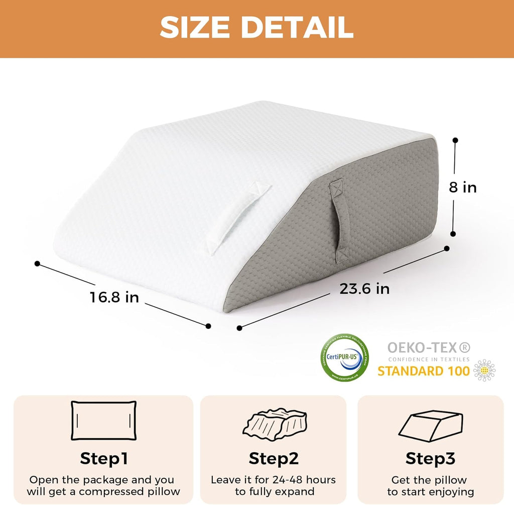 BIEEZZK Memory Foam Elevating Wedge for Blood Circulation, Swelling Relief

