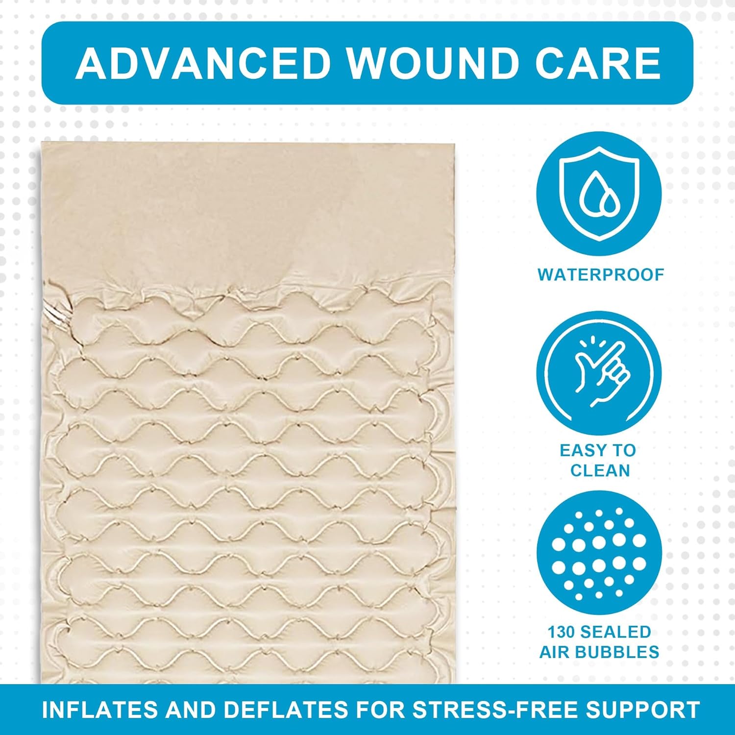 MedVance Alternating Air Pressure Mattress Pad with Ultra-Quiet Pump for Bed Sores

