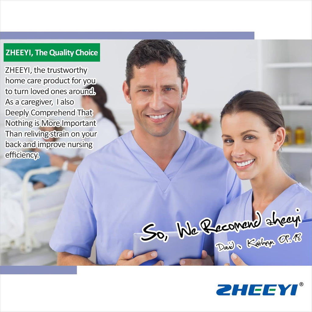 ZHEEYI Bed Positioning Pad with Reinforced Handles 48 x 40 Patient Transfer Sheet

