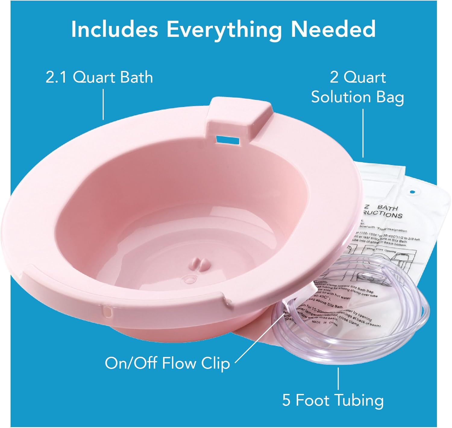Carex Sitz Bath Over-the-Toilet Perineal Soaking Bath for Hemorrhoids and Episiotomy

