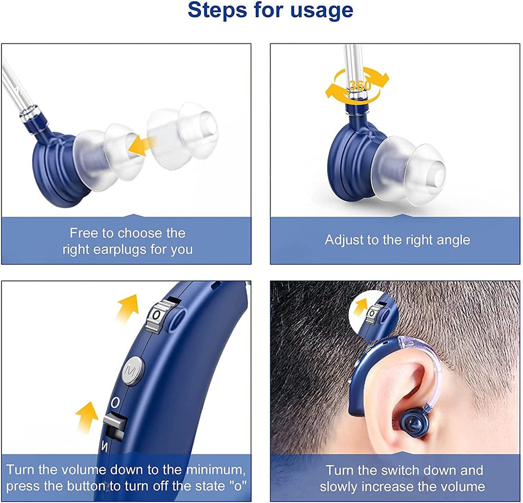 LIGINN Rechargeable Hearing Aid Amplifier for Seniors with Noise Cancelling

