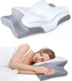 Cozyplayer Cooling Cervical Contour Memory Foam Pillow for Neck Support

