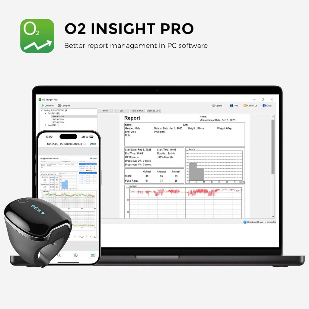 Wellue O2Ring-S Ring Pulse Oximeter Oxygen Monitor with SpO2 and Vibration Reminder


