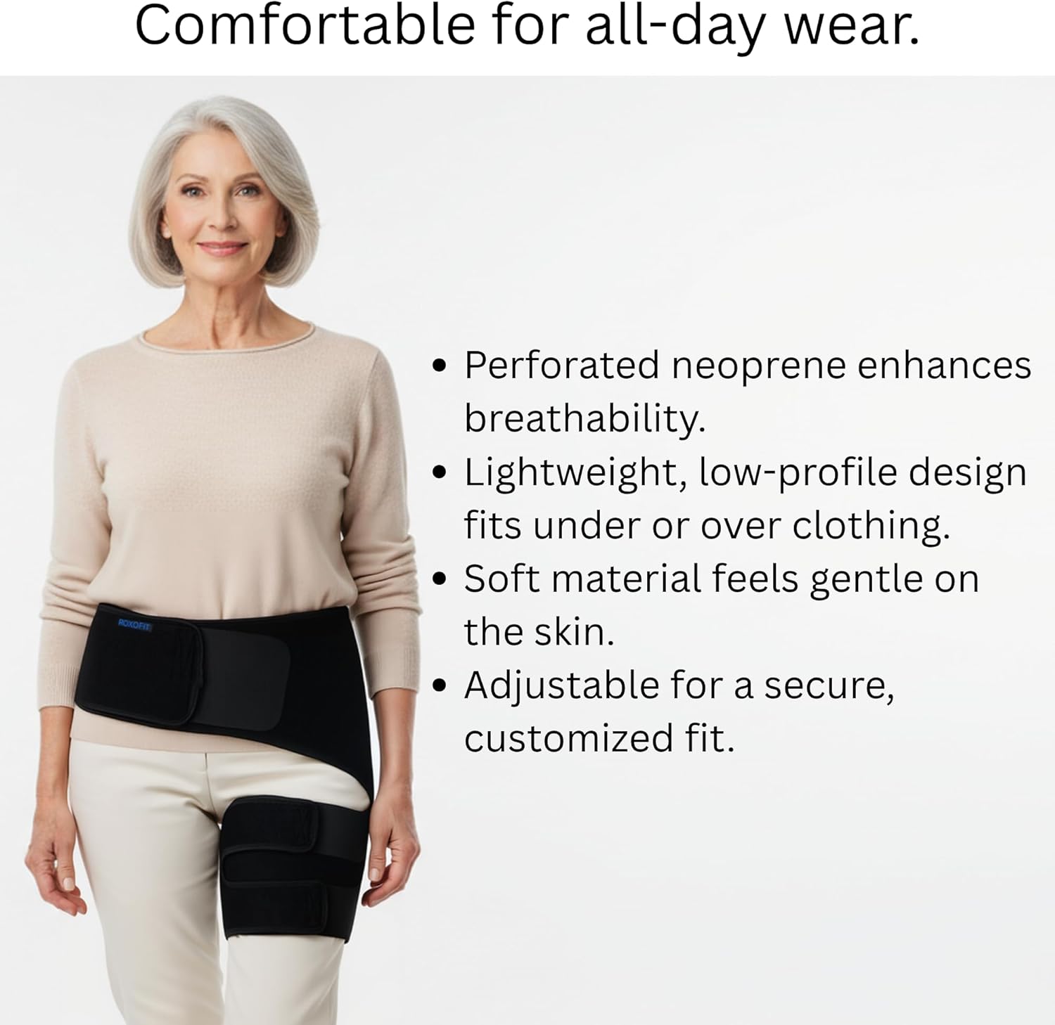 Hip Brace for Sciatica, Groin Compression Wrap, SI Joint Support, Thigh Sleeve

