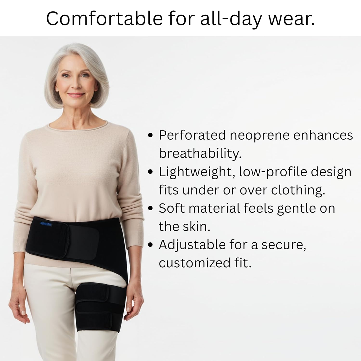 Hip Sciatica Brace Compression Wrap with SI Support for Groin and Thigh Pain Relief


