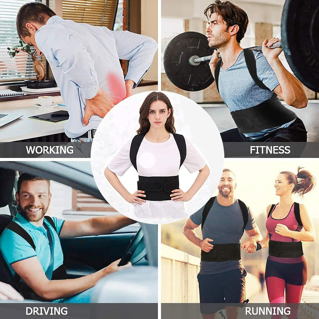 Posture Corrector Adjustable Back Straightener Support Belt for Men and Women

