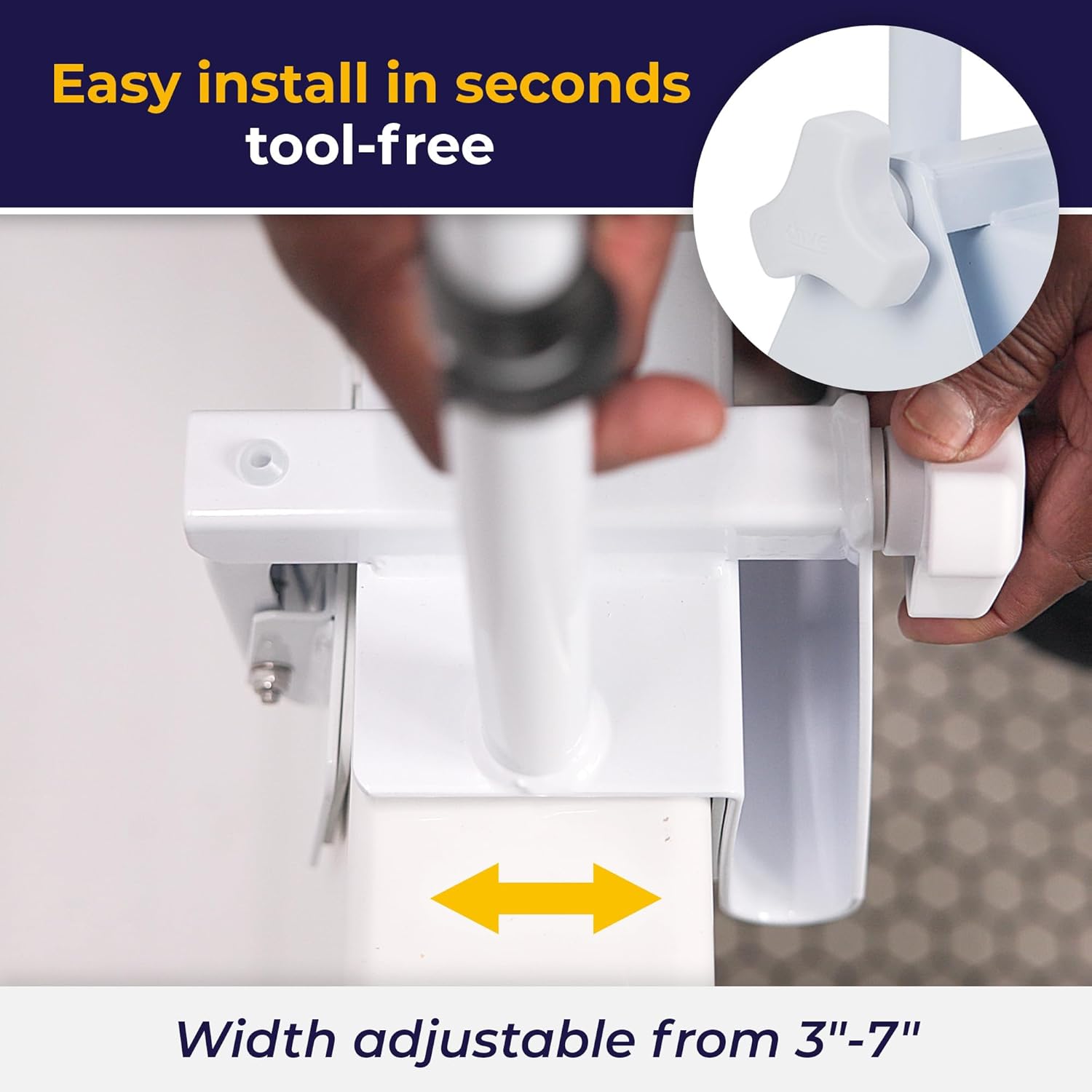 Drive Medical Bathtub Grab Bar & Safety Rail Clamp-On Non-Slip Pads 14"–17"

