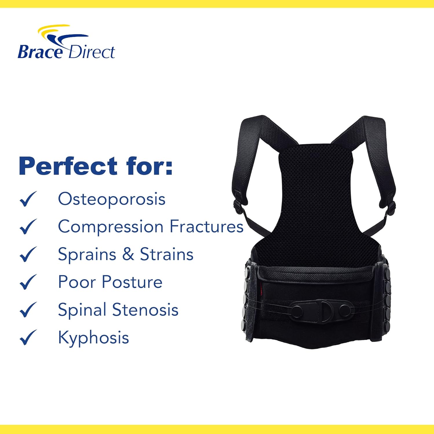 Cybertech Back Straightener Brace Posture Corrector Vest for Kyphosis Support

