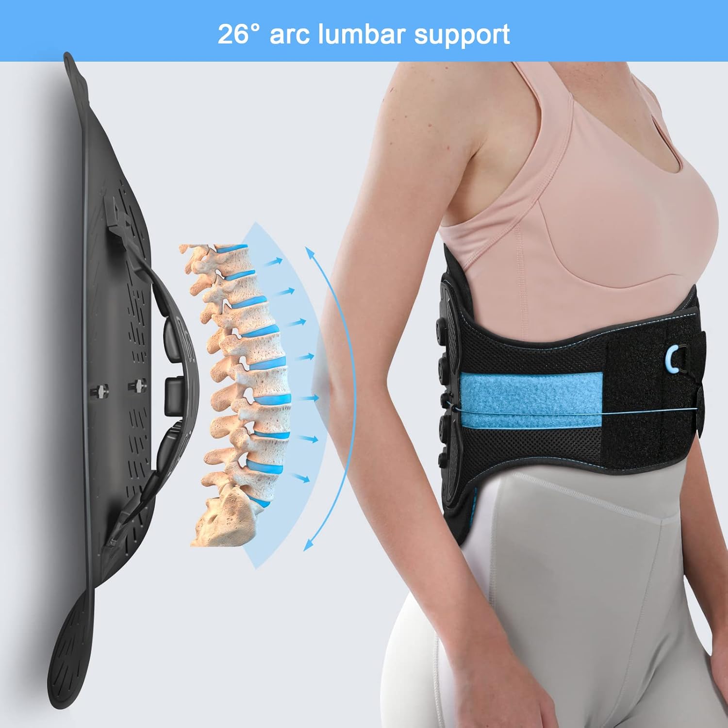 CYBERTECH Lumbar Decompression Support Belt with Dual Pulley System

