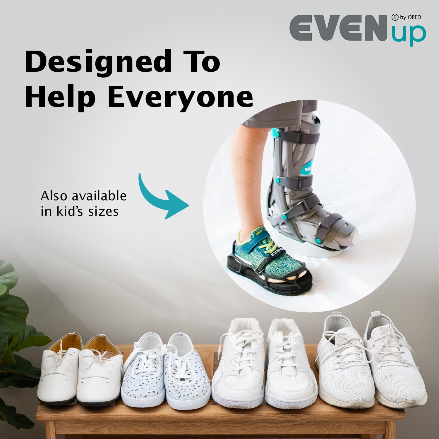 EVENup Shoe Lift for Walking Boot, Leg Length Discrepancy, Adjustable Heights

