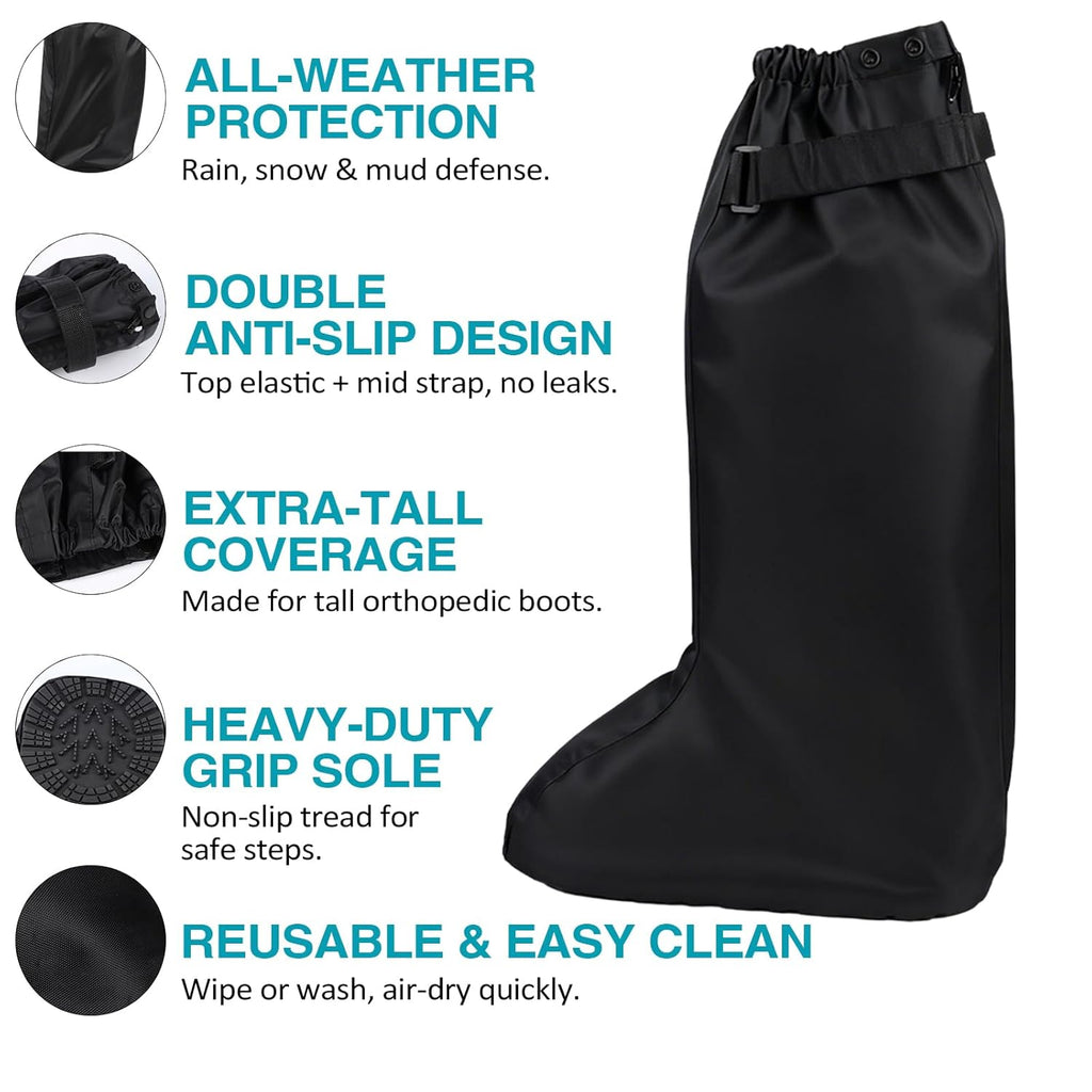 Waterproof Boot Cover for Orthopedic Walking Boots, Fracture Boots, CAM Walker

