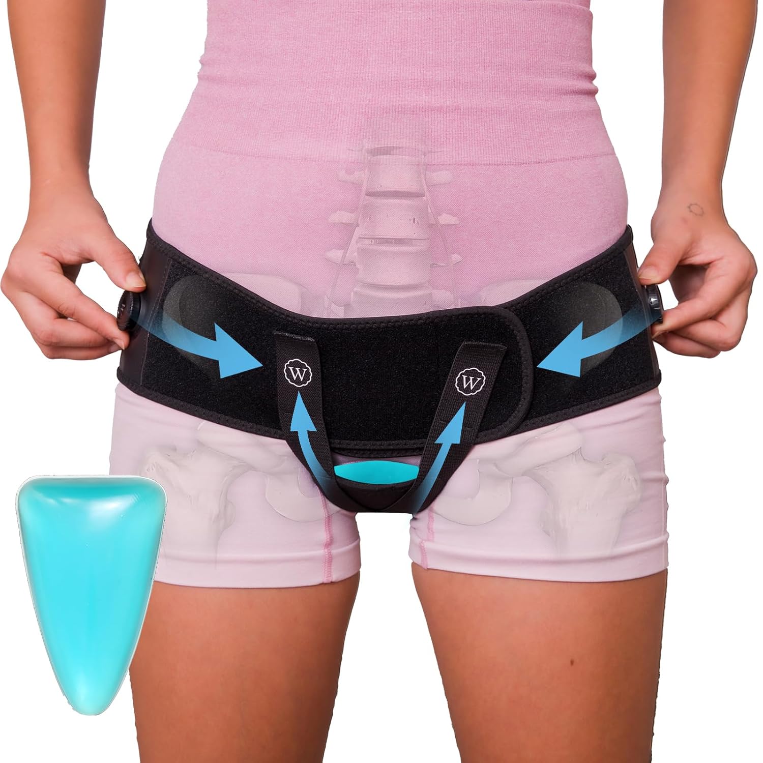 WEARWAN Pelvic Support Belt for Pregnancy and Postpartum, Prolapse & Vulvar Varicosities

