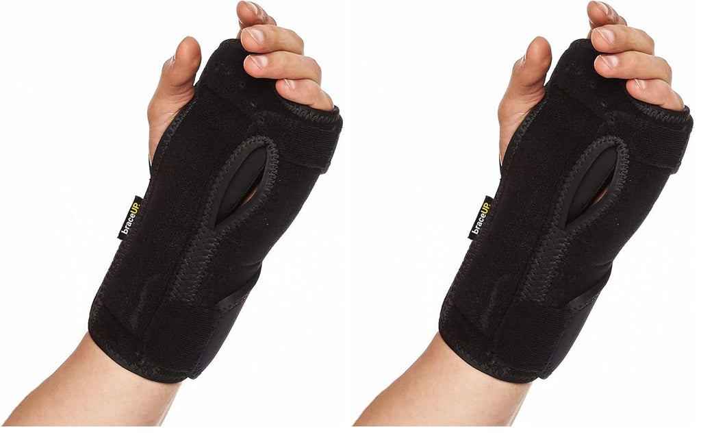 BraceUP Carpal Tunnel Wrist Brace Night Support Splint with Cushioned Pads

