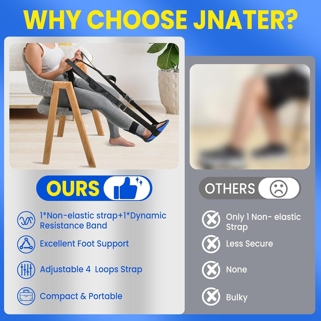 JNATER Knee Replacement Recovery Aids for Knee Rehabilitation, Stretching Straps


