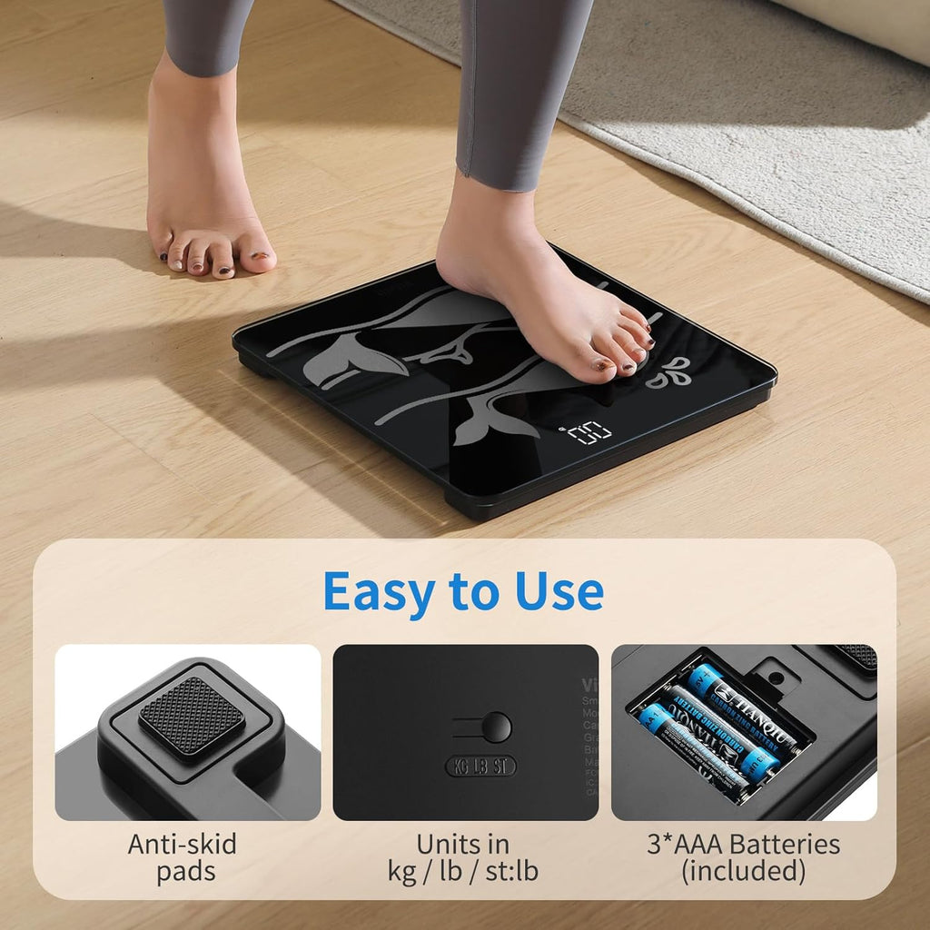 Vitafit Amazing 600 lb body weight monitor with tempered glass LED, 0.1 lb precision

