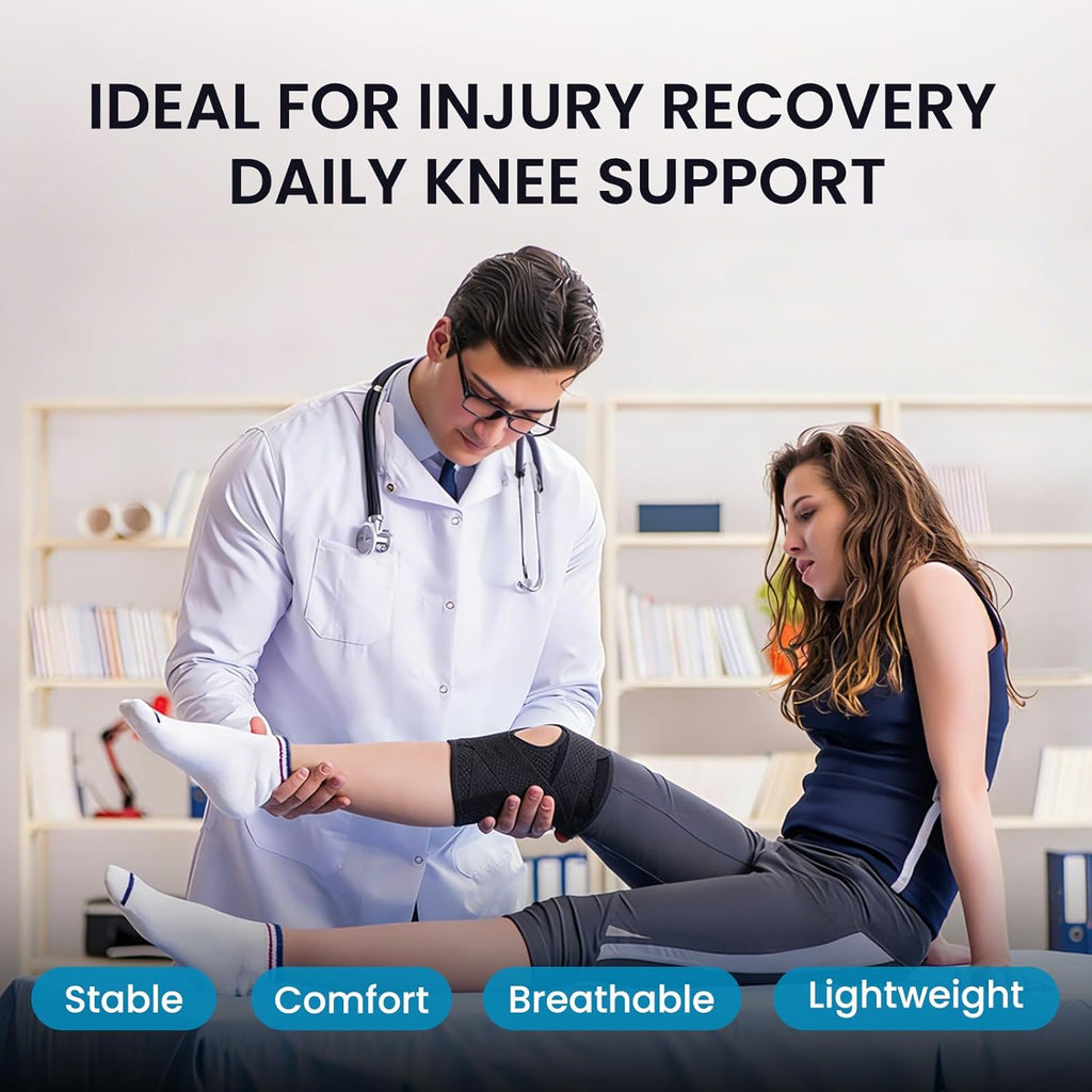 Galvaran Knee Brace with Side Stabilizers for Meniscus, ACL, MCL Support

